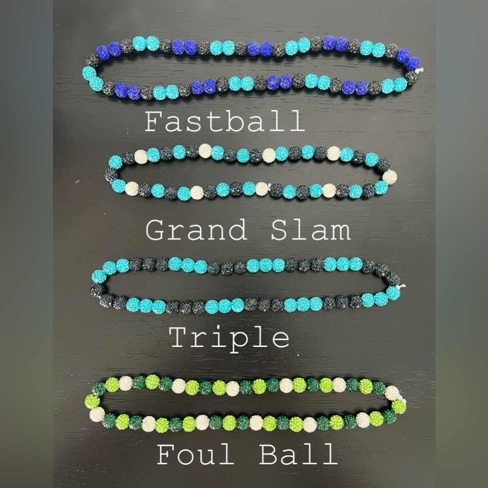 Custom Baseball Bling Necklaces-Set of 12